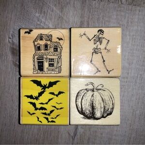 (Bin 4) Bundle of 4, Halloween themed stamps